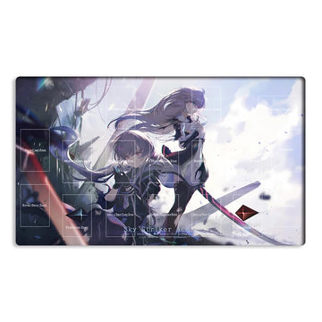 New Mlikemat Playmat Sky Striker Ace - Raye & Roze TCG CCG OCG Trading Card Game Mat with Zones + Free Bag (ZD014-366-A)