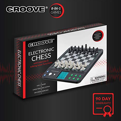 Electronic Magnetic Chess And Checkers Set 10', 8-In-1 Board Games, Digital Staunton Chess Board Game Sets For Adults & Kids, Teenager Toys, Gifts For Boys And Girls Ages 7 8 9 10 11 12+ Years Old
