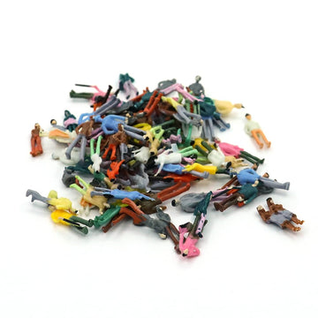 Zjia Oo Gauge 1:75 Scale Mixed Painted Model People Figure For Architecture Layout (Pack Of 100)