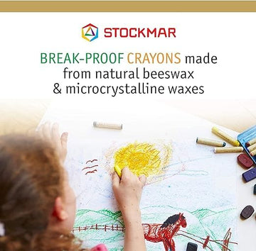 STOCKMAR Wax Crayons - 12 Colors in Cardboard Box