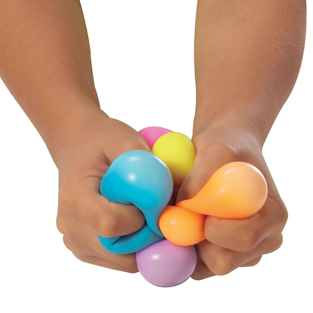 Schylling Needoh Rainboh Teenie - Sensory Squeeze Toy - Contains 6 Mini Groovy Globs - 1.5' Wide - Multicolored