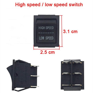 Weelye 2 Pcs Kids Ride On Car High Speed Low Speed Switch Accessories, Children'S Electric Powered Ride On Toys Car Replacement Parts