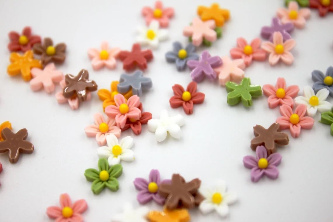 Micro Resin Daisy Blooms, Dollhouse Miniature Polyresin Flowers, Terrarium Fairy Garden Dolls Toy, Terrarium, Zen Garden, Fairy