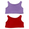 niannyyhouse 20cm Plush Doll Clothes Solid Color Vest Sleeveless T-Shirt Doll Dress Up (Purple+Red, 20cm)