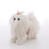 CU-MATE 11 Shih Tzu Plush Toy - Realistic Soft Stuffed Animal Gift for Dog Lovers - White Longhaired Pomeranian Design