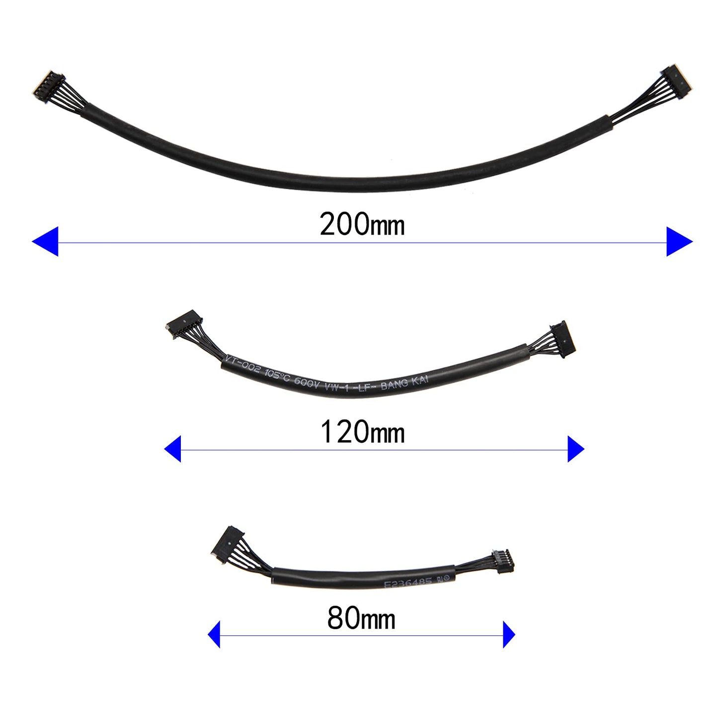 3Pcs Vgoohobby 80/120/200mm Sensor Harness Cable Sensing Adapter Compatible with RC Hobbywing Xerun Series Sensored BL Motor ESC