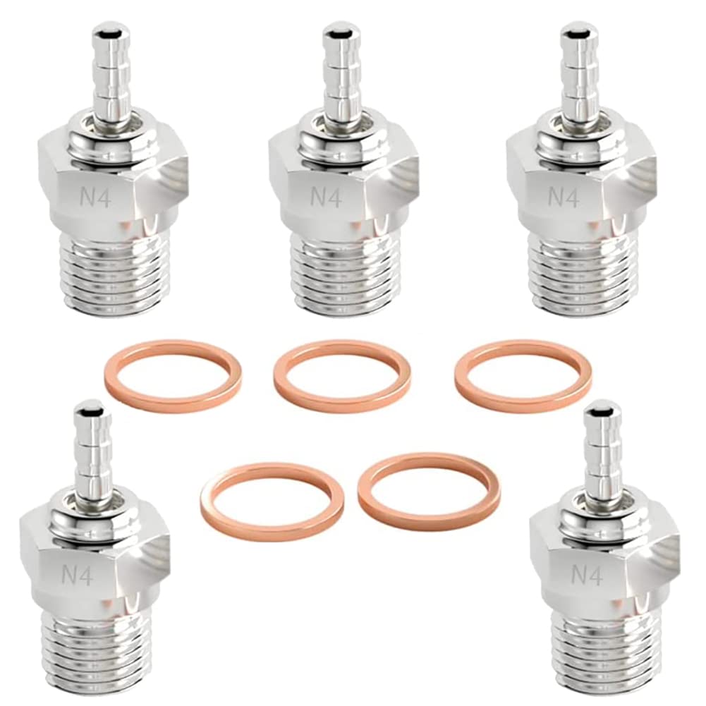 WLYEJEA 5PCS RC Spark Glow Plug #3#4 N3 N4 Spark Nitro Engine Parts 70117 Replace OS for 1/10 1/8 RC Buggy Monster Truck Traxxas