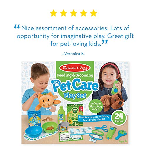 Melissa & Doug Feeding And Grooming Pet Care Play Set