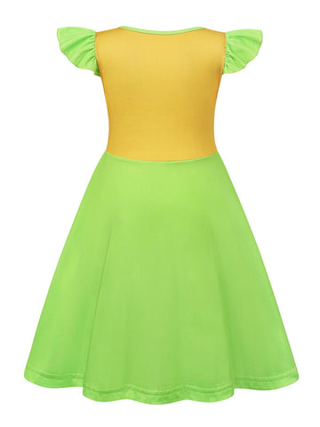 Sukyfecde Princess Dress for Toddler Girls Halloween Costume Outfits Birthday Dress Up Clothes Size 6 Green