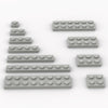 300 Piece Light Gray Building Plate Bulk Assortment Pack, Light Gray Small Base Plate Accessories For Building With 12 Size, Com