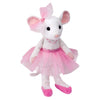 Douglas Plush Ballerina Mouse Stuffed Animal, 9" Tall, White/Pink, Model 669