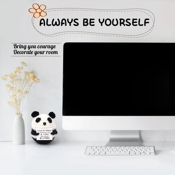 Sasotiye 25Pcs Mini Funny Positive Crochet Animals Bulk Emotional Support Plushies Handmade Emotional Support Crochet Animals In