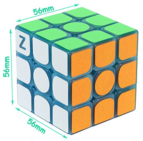 Tanch Blue Fluorescent Speed Cube 3X3X3 Glow In The Dark Luminous Magic Cube Puzzle Toy