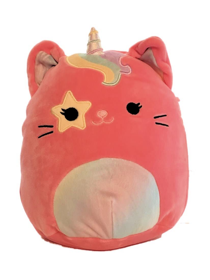 Squishmallows Caticorn Plush Toy - 5" Hot Pink with Yellow Star & Rainbow Belly - Model WIC721082