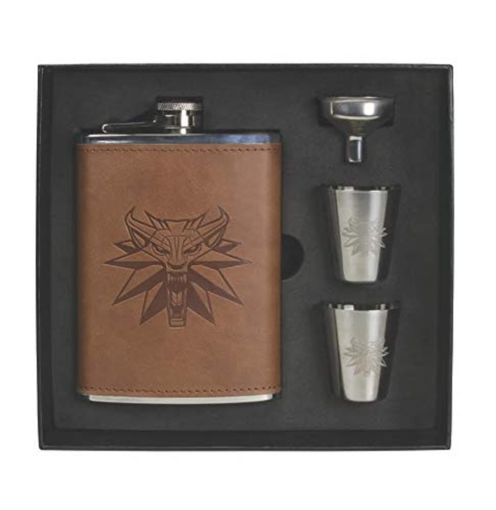 Dark Horse Deluxe The Witcher Deluxe Flask Set - Silver Metal - Model FEB180091