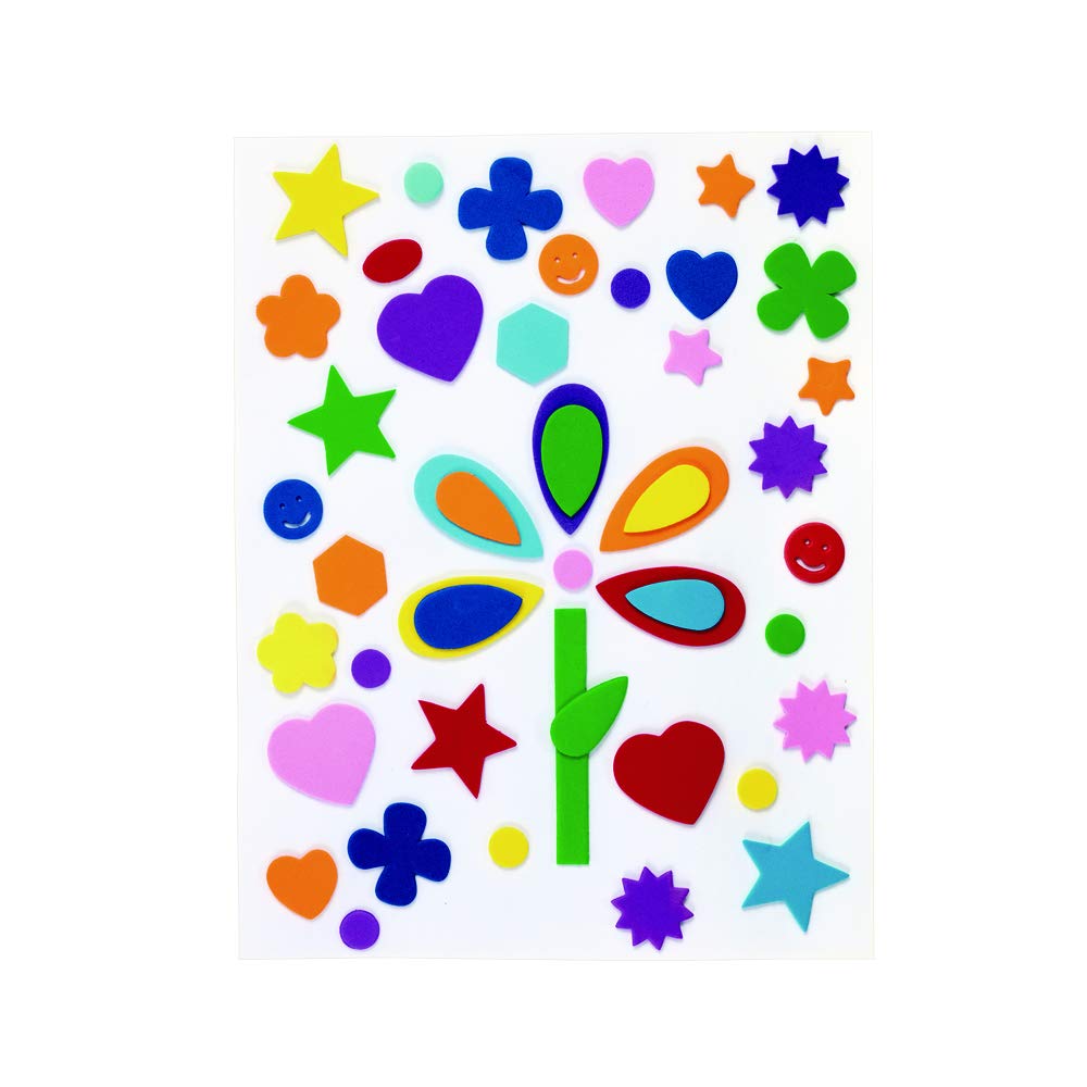 Colorations Bucket of Fun Foam Shapes Multicolor Arts and Crafts Material for Kids (1/2 lb.)