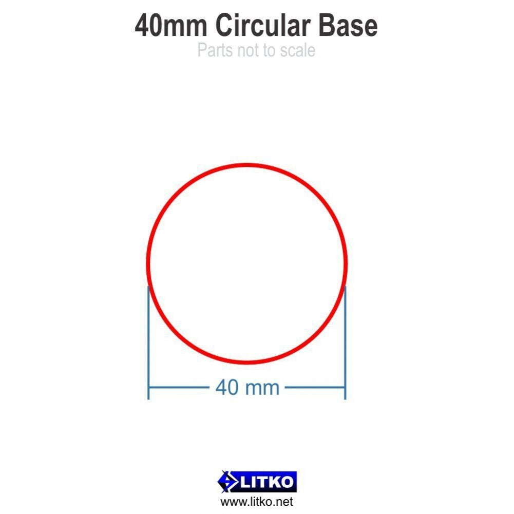 Litko Clear Round Miniature Bases | 1.5Mm Thick | Circular Figure Stands For Wargaming Boardgaming And Collectible Figures (25 Count Pack, 40Mm)