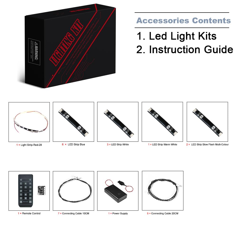 BrickBling LED Light Compatible with Lego Technic Audi RS Q e-tron 42160 Toy Car Building Set, Remote Control Version Lighting K