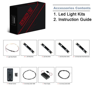 BrickBling LED Light Compatible with Lego Technic Audi RS Q e-tron 42160 Toy Car Building Set, Remote Control Version Lighting K