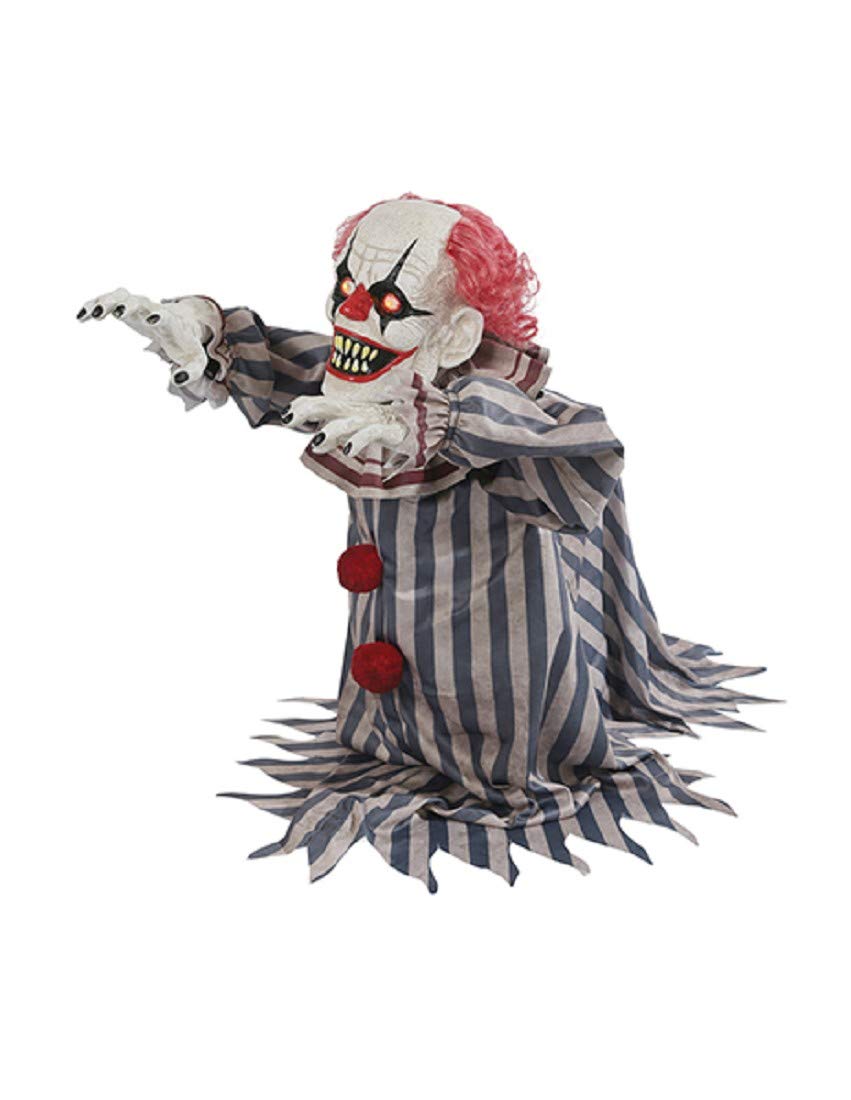 Morris 18' Jumping Clown Animated Prop W/Creepy Laugh Halloween Decoration Prop Décor