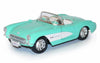 Maisto 1/24 Scale Diecast Model Toy Car - 1957 Chevy Corvette Convertible, Turquoise Special Edition, Model 31275