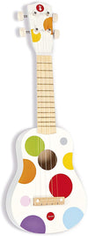 Janod Confetti Ukulele for Kids - Ages 3+, Wooden, Mixed Color, Model J07597, 1-Pack
