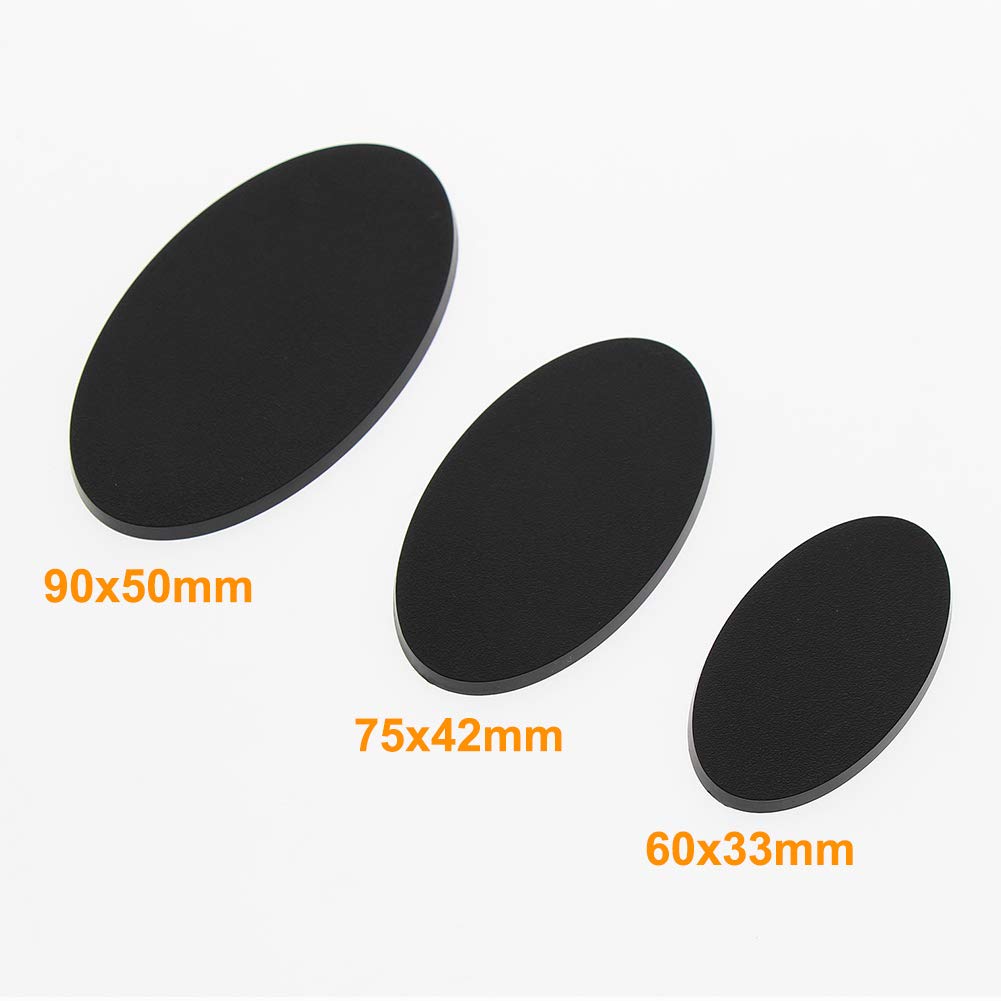 Evemodel Mb660 40Pcs Base 60X35Mm Or 2.36X1.38Inch Plastic Model Bases For Gaming Miniatures Or Wargames Table Games
