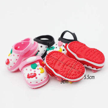 niannyyhouse 20cm Plush Doll Hole Shoes Length 5.5cm 8in Doll Slippers Beach Shoes Dress Up (a-1)