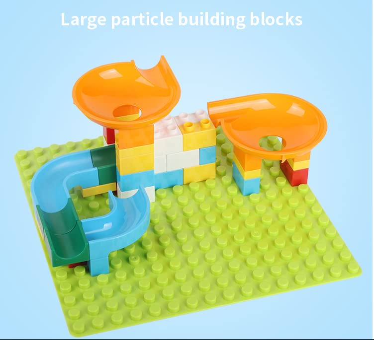 6 Pack Large Building Brick Baseboard In Green, 10 X 10 Inch Baseplates Compatible With Duplo,Mega, Baseplate For Diy Play Table Or Wall