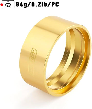 Globact Brass 1.9 In Beadlock Wheels Internal Ring Clamp Ring Fit 1.9'' Wheel Rim 94G/Pc Wheel Counterweight For 1/10 Trx4 Trx6