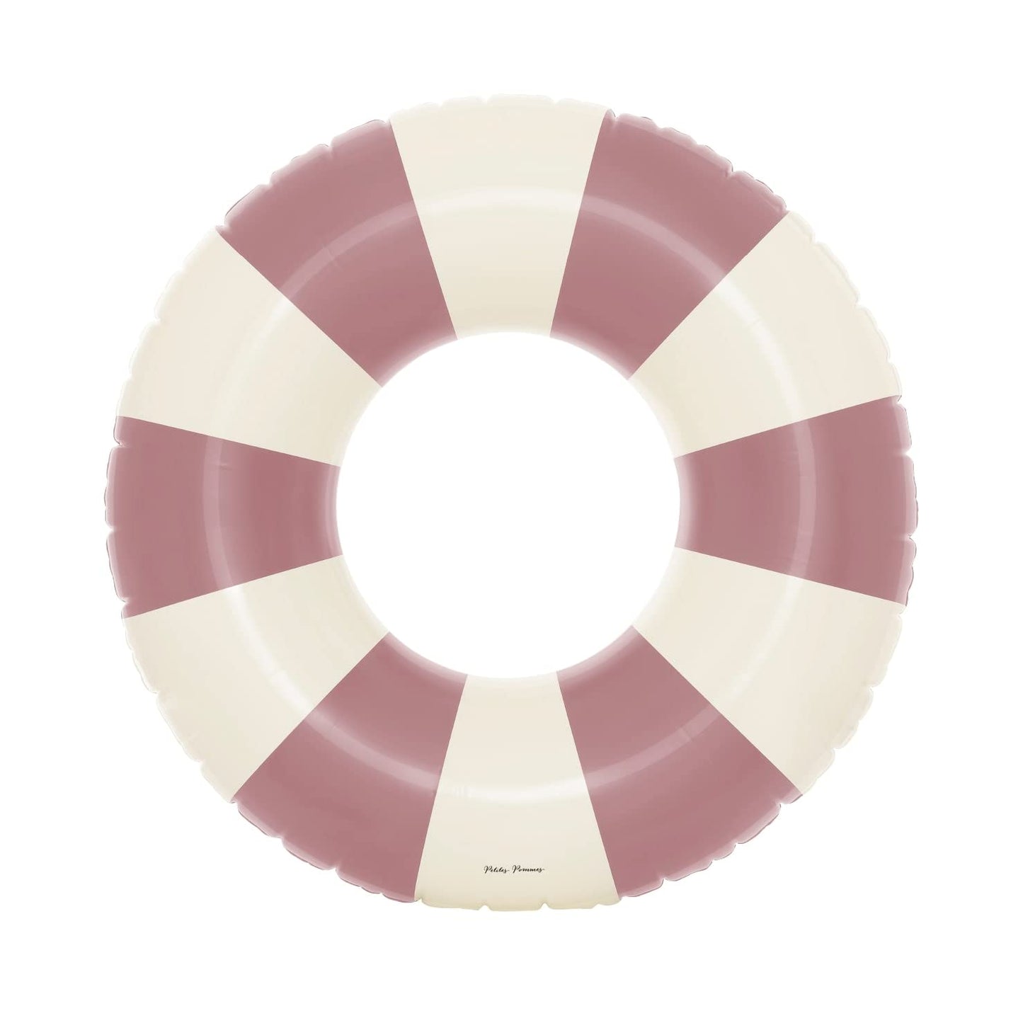 Petites-Pommes Floats for Kids - Durable Inner Tube, Handprinted Classic Striped Design Children's Swim Rings, Soft Comfort Seam