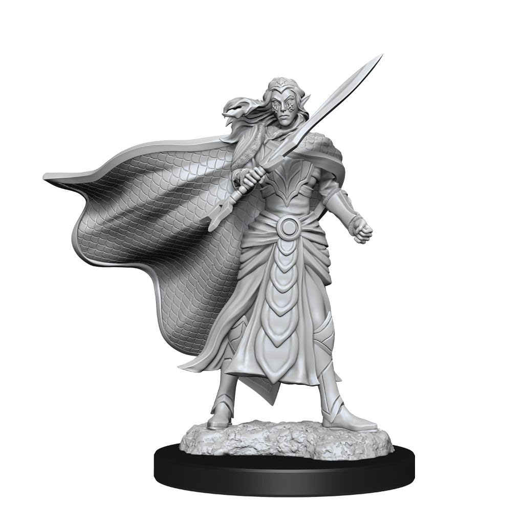 Magic: The Gathering Unpainted Miniatures: Elf Fighter & Elf Cleric