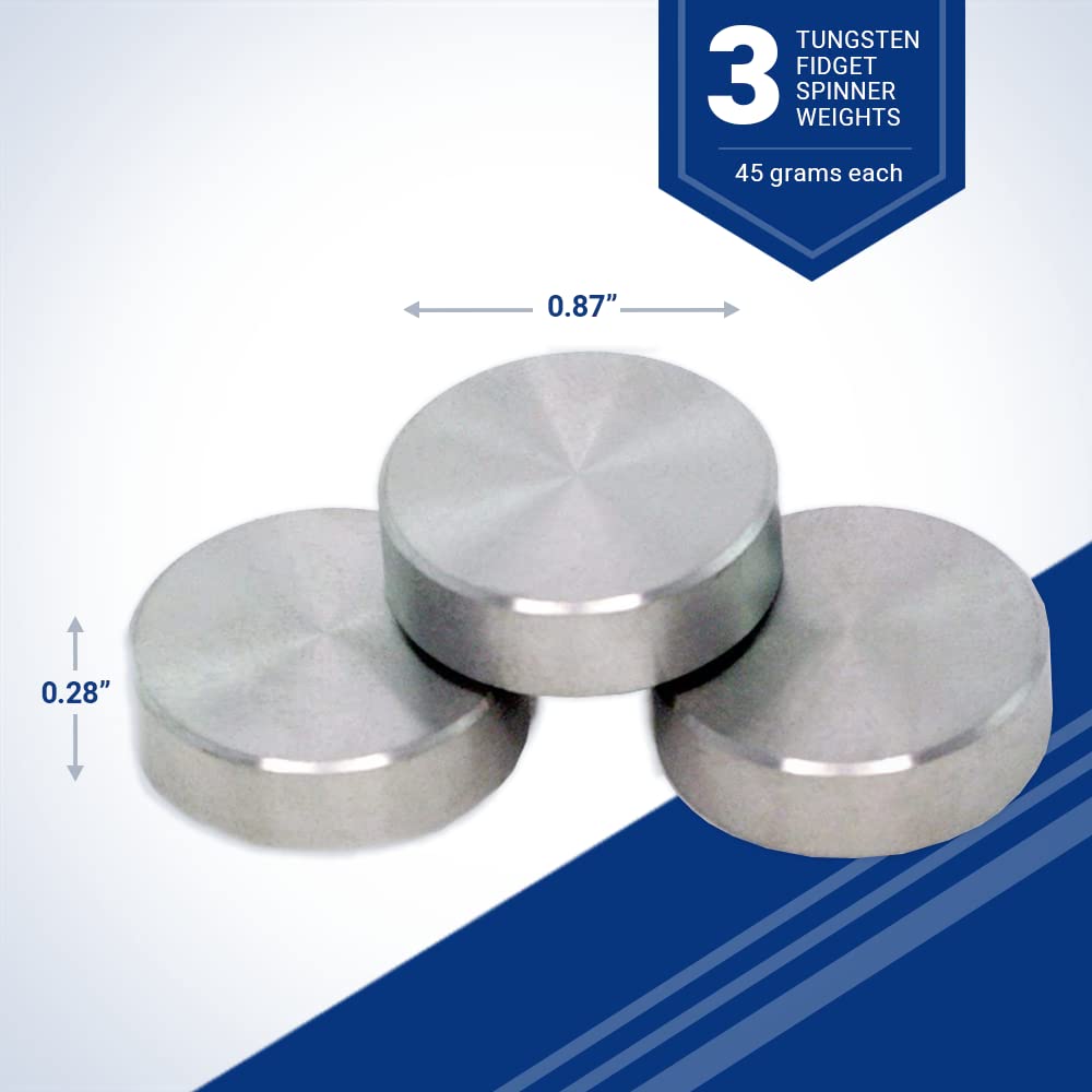 Tungsten Fidget Spinner Weights (Set Of 3)