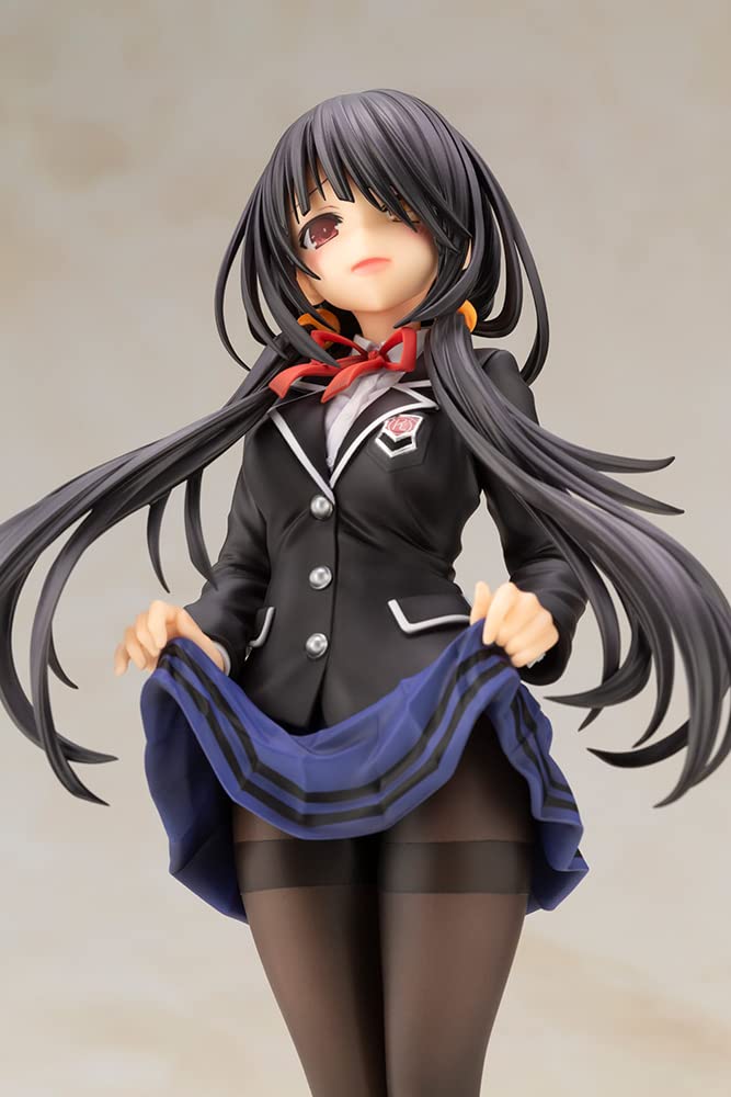 Kotobukiya Date A Live Iv: Kurumi Tokisaki (School Uniform Version) Pvc Statue, Multicolor