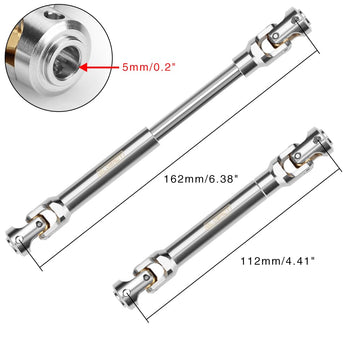 Epinon Rc Drive Shaft Stainless Steel Driveshaft For 1/10 Rc Crawler Car Trx4 Axial Scx10 Upgrade Parts(112-162Mm)