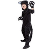 Jsiicennf Black Cat Animal Costume Girls, Kids Black Cat Halloween Cosplay Dress Up Jumpsuit Costume For Girls Boys (Large)