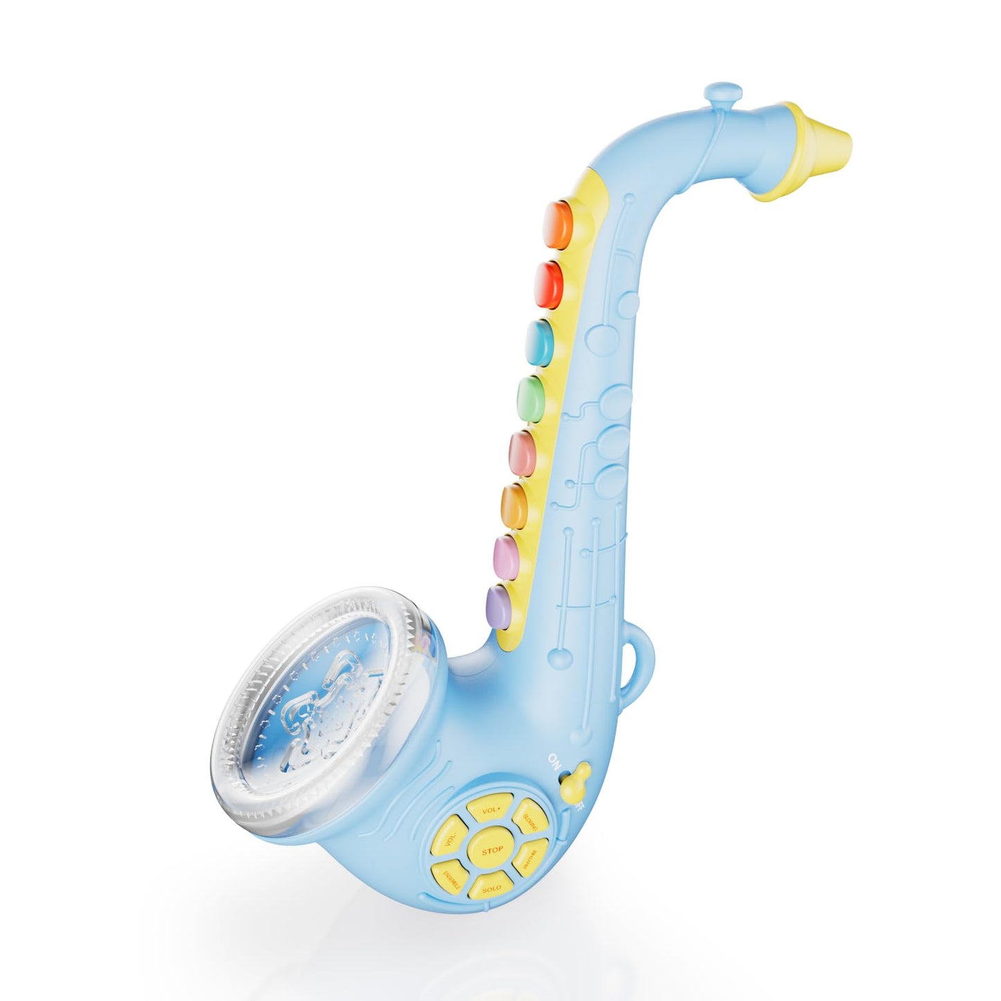 Contixo KT1 Toy Saxophone - Saxaboom, Trumpet, Clarinet with Light & Sound, Early Education Musical Instruments for Toddlers, Bl