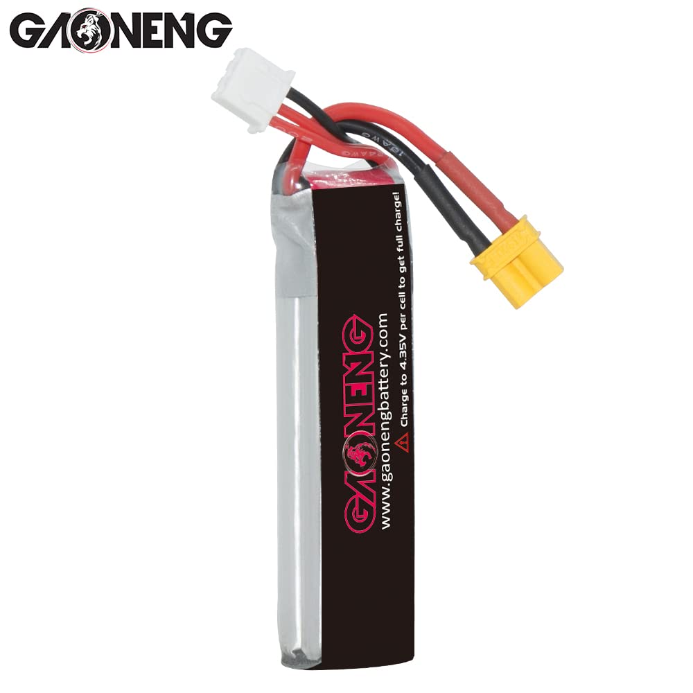 GAONENG 4PCS GNB 2S 550mAh LiPo Battery 7.6V HV 100C Long Range Drone FPV XT30 Connector for Emax Tinyhawk II Micro FPV Racing D