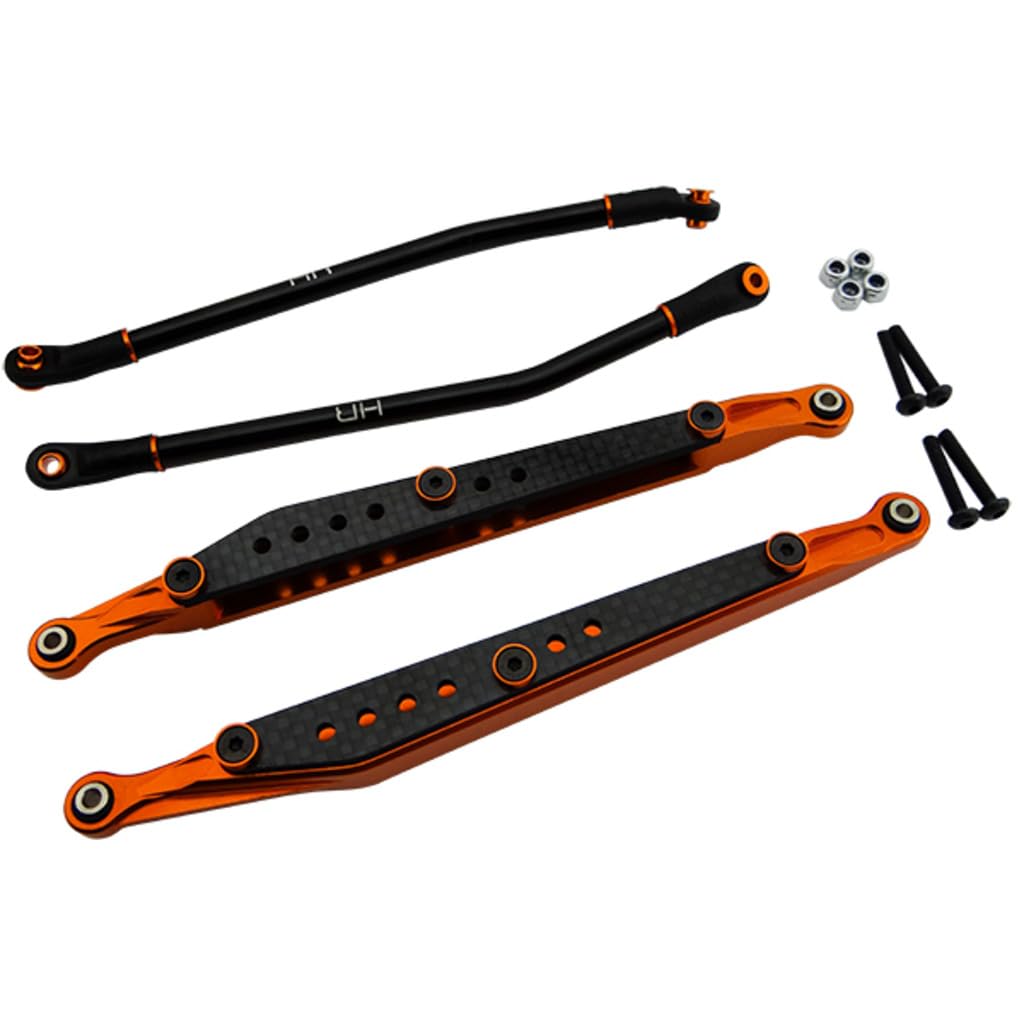 Hot Racing AMJ5603 Orange Aluminum & Cf Link Set Axial Rr10 Smt10 Yeti