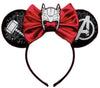 CLGIFT Princess Minnie Ears,Pick your color, Flower Minnie Ears, Floral minnie ears, Purple Sparkle Mouse Ears (Thor)