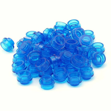 Feleph 1000Pcs Transparent Blue Round Plates 1X1 Building Blocks Parts And Pieces Bricks Dots Bulk Studs Accessories Kit Compati