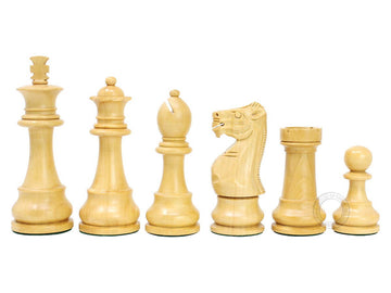 House of Chess - Tournament Chess Set Pieces - Unique Staunton Golden Acacia Wood/Boxwood - King Height: 3.75'' (95 mm) - 2 Extr