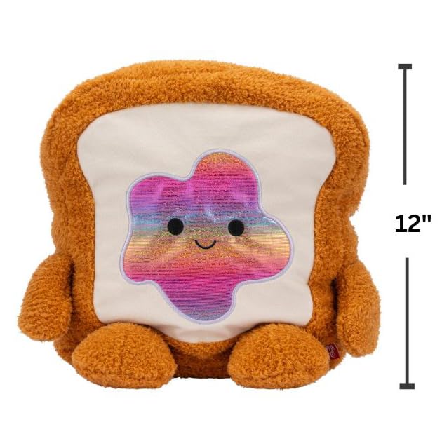 BumBumz 12-inch Plush Timothy Toast - Collectible Rainbow Jam Stuffed Toy, BreakfastBumz Series, Soft Polyester