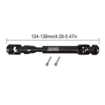 INJORA Steel Heavy-Duty Drive Shaft for 1/10 RC Car Crawler Axial SCX10 90046 AXI03007 TRX4 Redcat Gen8(104-139mm)
