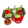 CALANDIS Tea Set Party Pretend Play Kitchen Playset Cups Plate Spoons Kitchen Accessories Gift for Kids Toddler 18Pcs/Set