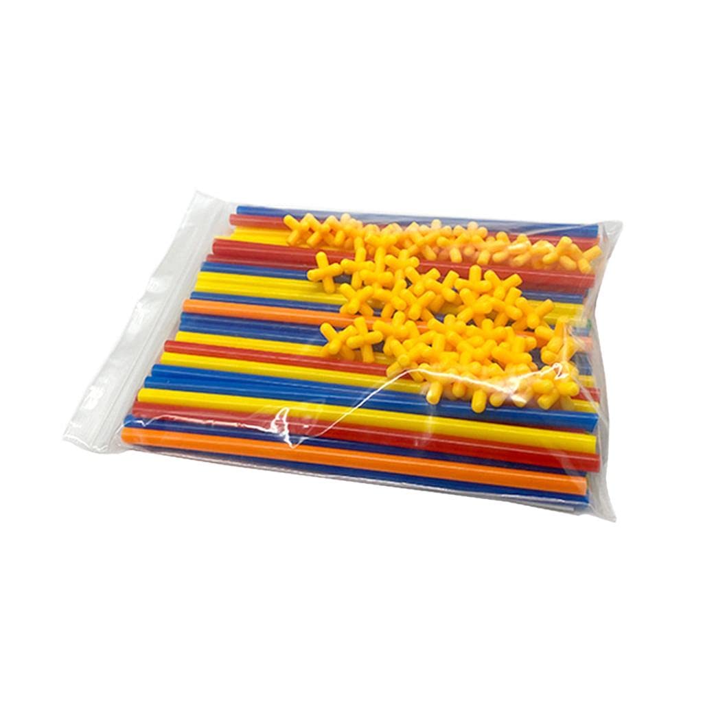 Zoomella 100Pcs Building Toy Straws Connectors Kits Set Kids Gift Development Toys