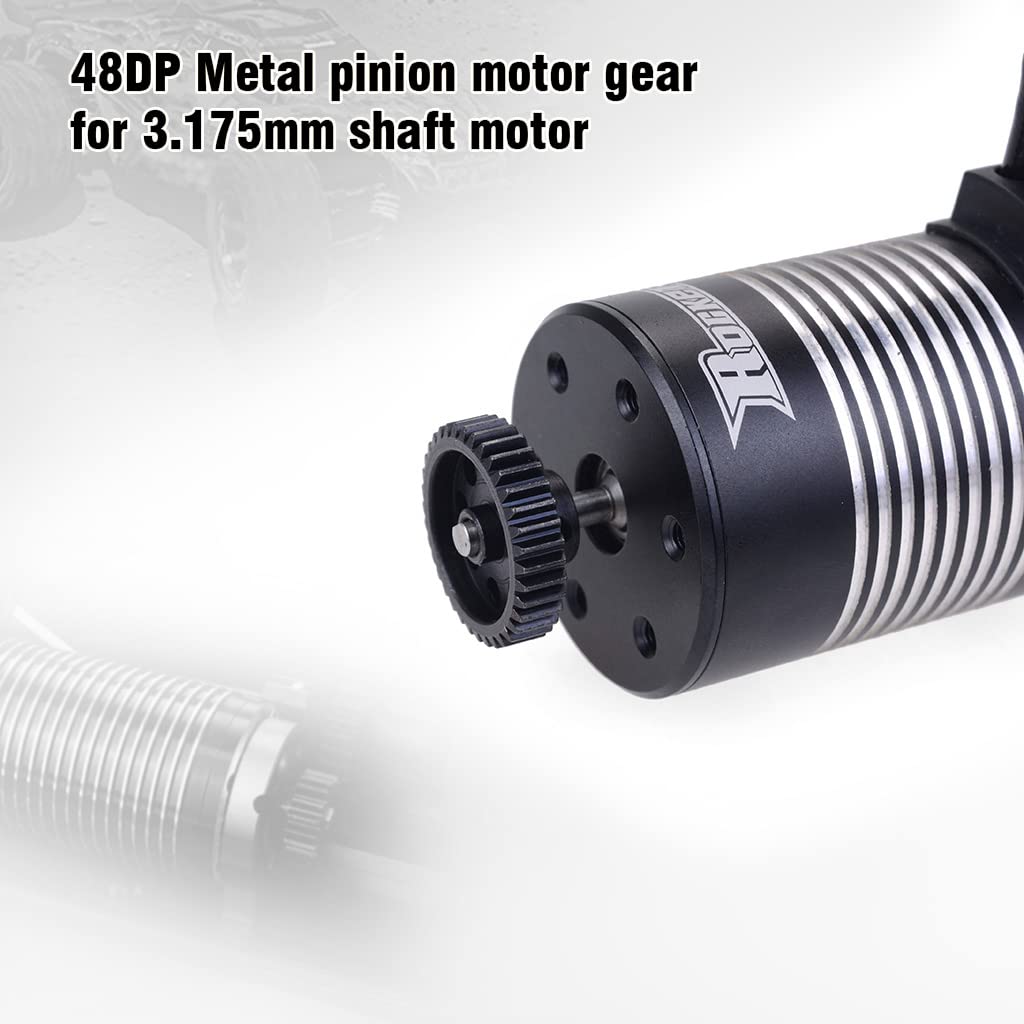 Kingval Replacement 5Pcs 48Dp 3.175Mm 18T 19T 20T 21T 22T Steel Pinion Motor Gear Compatible With 1/10 Rc Car Brushed Brushless