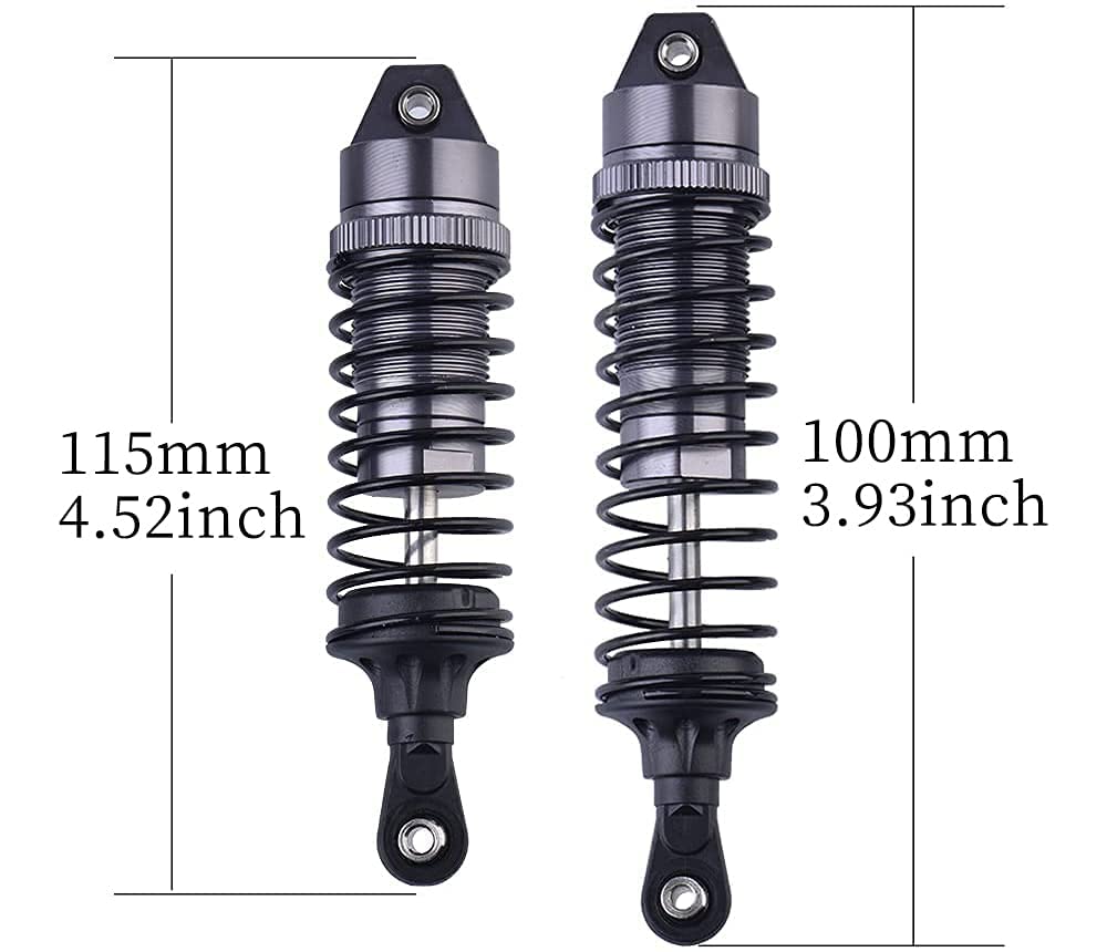 OGUNKE RC 4PCS Aluminum Front & Rear RC Shocks for 1/10 RC Truck Traxxas Slash 2WD/4x4 shocks Rustler 4X4 shocks Stampede 4X4 sh
