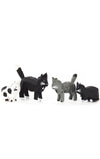 Alexander Taron 076-112 Dregeno Figures - Set Of 4 Small Cats, Black