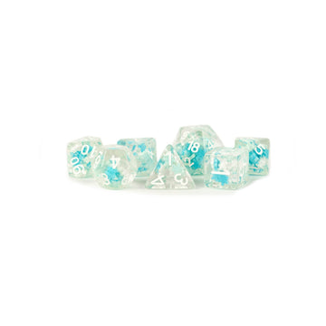 Fanroll By Metallic Dice Games 16Mm Resin Poly Dnd Dice Set: Snowflake Dice, Role Playing Game Dice For Dungeons And Dragons